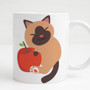Tasse apfel katze tasse