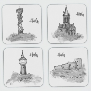 hüls untersetzer grau