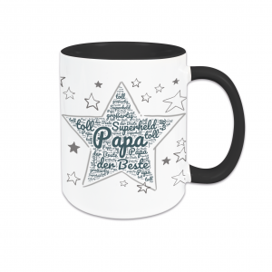 Tasse vatertag tasse schwarz farbig