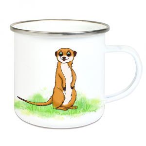 Emailletasse Erdmännchen