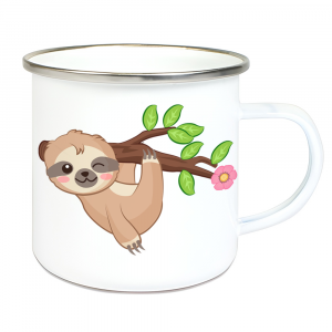 Emailletasse Faultier