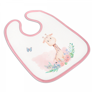 giraffen babylätzchen rosa