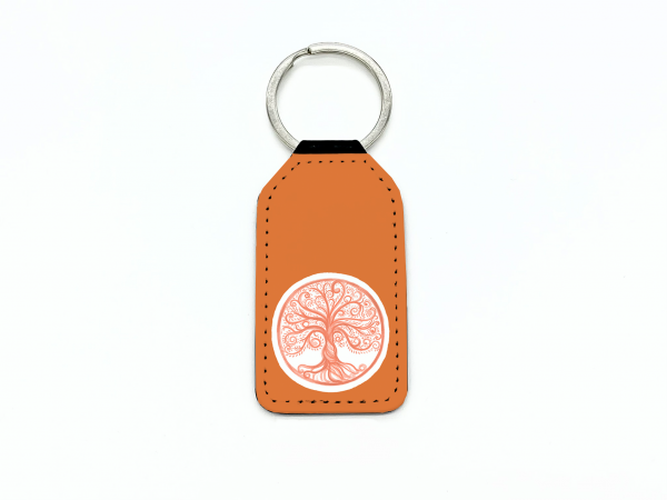 Lebensbaum Schlüsselanhänger Orange