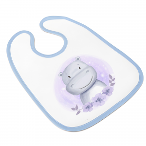 Nilpferd Babylätzchen Blau