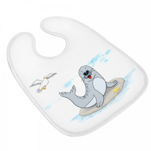 Robben Babylätzchen Weiß