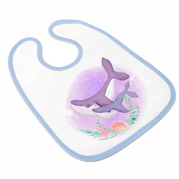 Wal Babylätzchen Blau