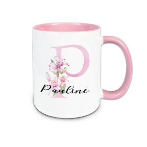 Personalisierte Tasse Monogramm P
